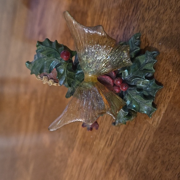 Holly Holiday Gathering Fairy Figurine Boyds Bears Wee Folkstones - Picture 2 of 7